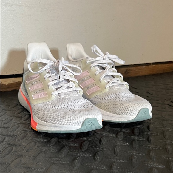 Adidas Women's White and Pastel Athletic Shoes - Picture 1 of 6
